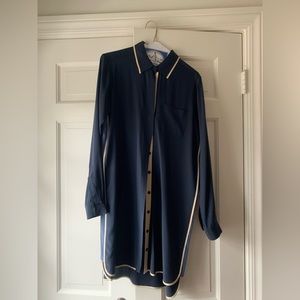 Club Monaco knee-length silk shirt dress